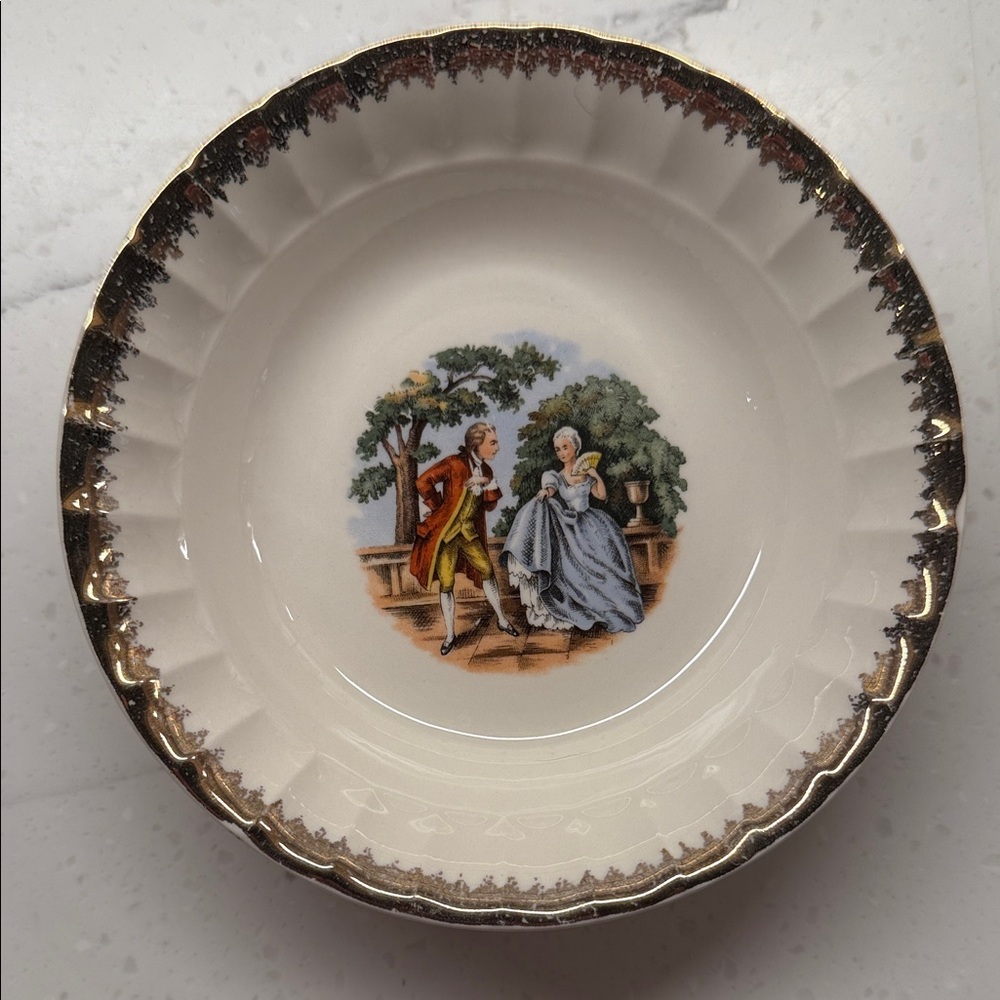 Vintage Cronin China Co. Courting Couple Berry Bowl – 5.5” [B]